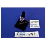 14K Gold Ring - Amethyst Checkerboard - 9.8 Grams