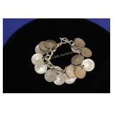 Buffalo Nickel Charm Bracelet - 1.85 Silver