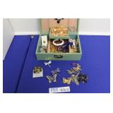 Jewelry Box and Jewelry - Vintage Jewelry Box is