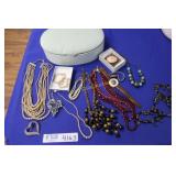 Jewelry Box and Jewelry - All Vintage Pieces -