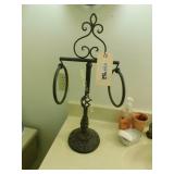 Iron Hand Towel Rack Approx. 23" Tall