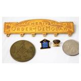 Mason & DeMolay Pins & Coin
