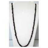 Amethyst Stone Necklace 34" Long