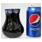 Van Briggle Pottery Vase Black w Blue Drip