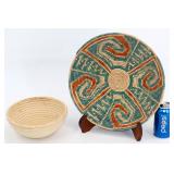 2 Hand-Made Native American Style Baskets