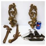 MCM Plastic & Metal Wall Decor- Homco, Sexton,+