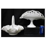 Fenton & Westmoreland Milk Glass Serving Dishes