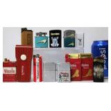 Lot of Vintage Cigarette Lighters w Advertising