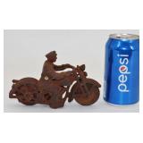 Antique Cast Iron Motorcycle Patrol Police