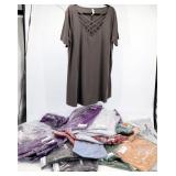50 New Lattice Tunic Tops Sz 3X Assorted Colors