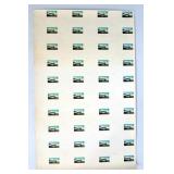 Uncut Sheet 20 USPS 21c Post Cards From 2000