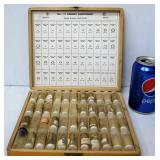 Vintage Wood Cabinet w Jewelry Findings in Vials