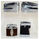 4 Ronson Lighters - De-Light, Varaflame, Adonis, +