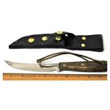 Hand Made Knife w Leather Sheath