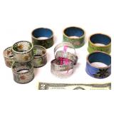 Colorful Metallic Napkin Rings, 3 sets, 4 each