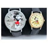 2 Disney Mickey Mouse Watches Lorus Accutime