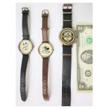 3 Disney Mickey Mouse Watches Accutime