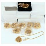 18 New Pocket Watches w Chains - 10 in Cases