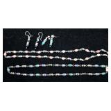 Sterling .925 Vintage Taxco Beaded Jewelry w Gems