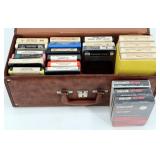 8 Track Music Tapes & 3 NOS Blanks in Case