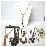 Statement Costume Necklaces w Gemstones, Zebra +