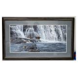 Bears at The Falls 26/850 by Ron Parker Framed