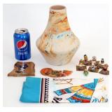 Native American w Nemadji Pottery, Kachina Minis