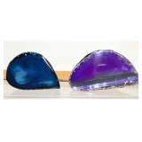 2 Geodes Halves Blue