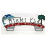 Miami Florida License Plate Topper Vintage