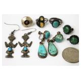 Native Made Sterling & Turquoise Gemstone Jewelry