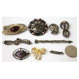 Vintage Sterling Silver Brooches
