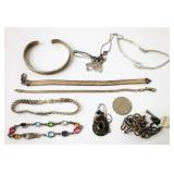 Sterling Jewelry Lot w Bracelets & Necklaces