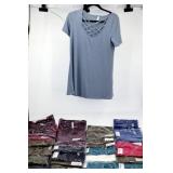 25 New Lattice Tunic Tops Sz Med Assorted Colors