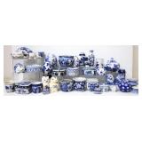 Large Lot Blue & White Pottery - Chinoiserie Delft