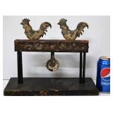 Antique Hoffman Carnival Shooting Target Roosters