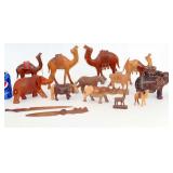 Wood Hand Carved Animals & Knives