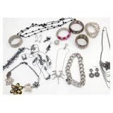 Large Lot of Sparkly Costume Jewelry Necklaces +