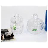 2 Waterford Crystal Lidded Vases