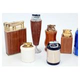 6 Tall Table Top Lighters Vintage