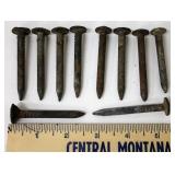 Railroad Nails Numbered Dated