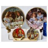 4 Little Girl Collector Plates Best Friends Little