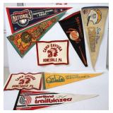 Vintage Pennants, Sports, Ringling, Signed Porter