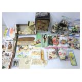 Vintage Sewing Lot - Buttons, Thread, Patterns