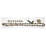 925 Taxco Beaded Jewelry w Citrine, Hematite, Onyx
