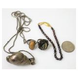 925 Sterling Beach Jewelry w Pearl Bracelet