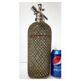 Vintage 13" Sparklets Mesh Wrap Glass Seltzer Bott