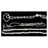 3 Fresh Water Pearl Necklaces - Amethyst & Earring