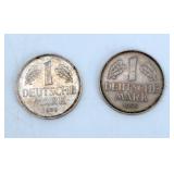 1955-G & 1956-J W Germany Deutsche Mark Coins