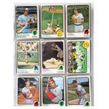 Lot of 72 - 1973 Topps Trading Cards