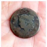 US "Matron Head" Large Cent Love Token
